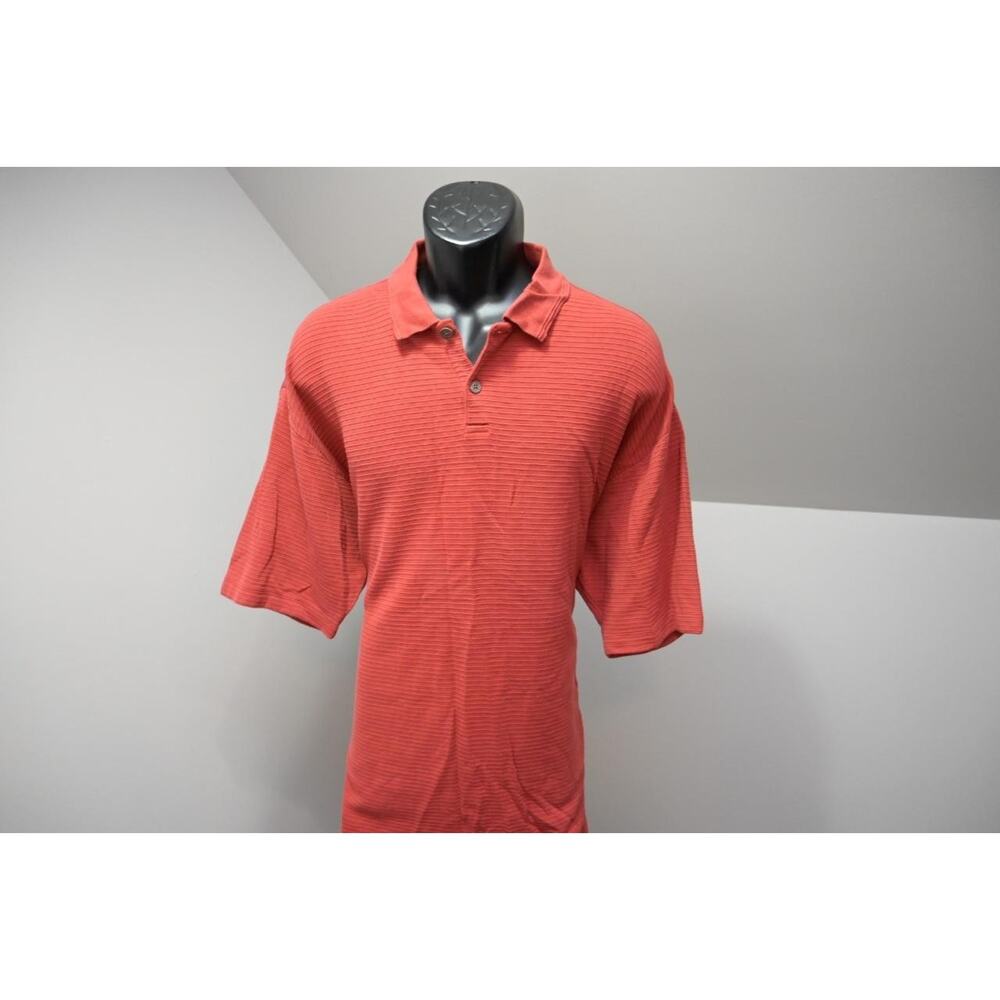 Tommy Bahama Golf Polo Silk Cotton Red Textured Short Sleeve Mens Size XL